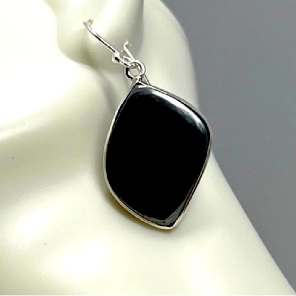 Hematite Earrings Set In Sterling Silver. Handcrafted in USA. Beautiful Gift!